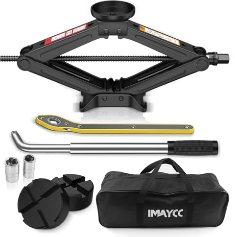IMAYCC Car Jack Kit 2.5 Ton, Universal Scissor Car Jack, Portable Tire Changing Kit for Car SUV MPV