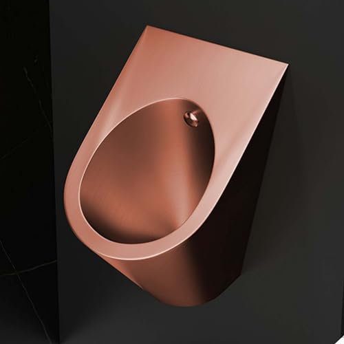 SHAIRMB Wandhängendes Urinal, Bar-Urinale, Intelligente Induktion Urinale, Öffentliche Toilette für Männer Urinale aus Edelstahl, Garagen-Urinal, Urinale für Männer Badezimmer,Rose Gold