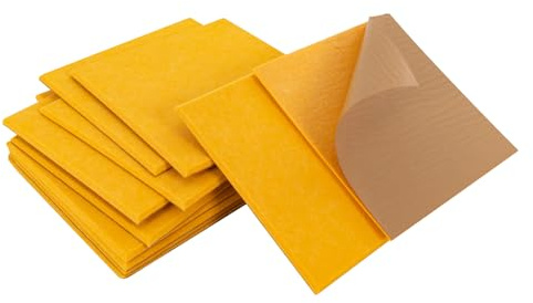 12 Stück Akustikplatten Selbstklebend Hoher Dichte, Schallabsorber Wand für Wanddekoration und Akustische Behandlung Schallschutz Schalldämmung Wand für Decken Akustikpaneele (Orange)