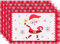 Tischdeko Weihnachten, Tischsets Weihnachten 4er Set, 45 * 30cm Tischsets Platzsets Abwaschbar und Hitzebeständig, Weihnachtsmann Schneeflocke Baumwolle und Leinen Tischset for Weihnachten Dekoration