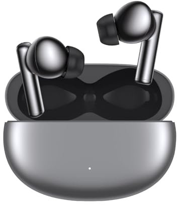 HONOR Choice Auriculares X5 Pro,46DB Auricular Bluetooth sin Filtro,Tri-Mic AI Calidad de Sonido Clara,40 Ore,Auricular Bluetooth 5.3 con Mic,IP54 Auricular Intra Bluetooth,Grigio