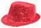 Anevous Pailletten Hut Herren, Glitzer Partyhüte Erwachsene Erwachsene Paillettenhut, Bühnenhut für Kostümzubehör Kostüm Karneval Mottoparty, Verkleidung,Rot 60cm