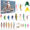 Adventskalender Angel Männer Weihnachtskalender, KEEHOM 24 Angeln Köder Set Adventskalender für Fischer Erwachsene Teenager Jungen-2024 Weihnachten Überraschung Geschenk