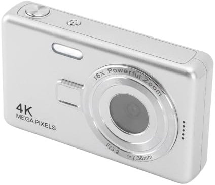 Digitalkamera 12MP 1080P 16X Zoom Autofokus Taschenkamera für Studenten-Vlog (Silver)