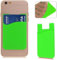 Silicone Adhesive Phone Wallet, Stick-On ID Credit Card, Bank Card Holder Pocket Pouch for Smartphones (Green)