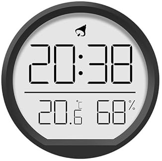 DUOBAGMA Digitale Uhr Schreibtisch Uhr mit Temperatur Feuchtigkeit LCD Anzeige Elektronische Wanduhren für Home Küche Büro Schreibtisch Dekorationen