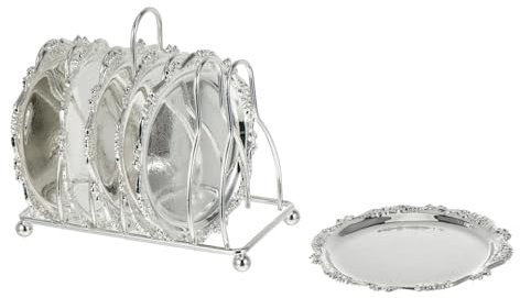 WATIIFUFU Posavasos De Zinc Estilo Retro con Soporte para Cócteles Práctico y Duradero