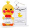 Vspek Pocket Hug Positive Ente, Glücksbringer Geschenk, Positive Ente Puppe mit Karte und Schlüsselanhänger, Pocket Hug für Bachelor, Abitur, Geburtstag, Glück Geschenke für Frauen, Männer