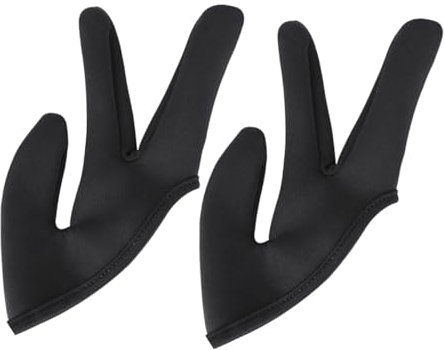 WRITWAA 2stücke Finger Handschuhe Hitzebeständig Für Haarstyling Lockenstab Glätteisen Haarisolationshandschuhe Professionelle Hitzeschutz Werkzeug Handschuh