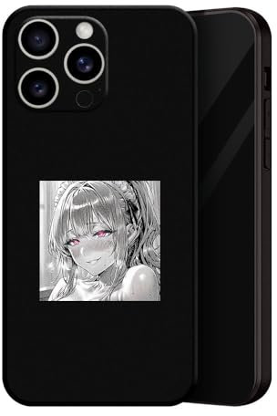 ZUGVJDX Handyhülle Zubehör Stoßfest Ecchi Girl Anime Face Kompatibel mit iPhone 16 15 14 13 Pro Max Mini 12 11 X Xs Xr 8 7 6 6s Plus