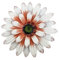 AQCQDQ Metall Sonnenblume Deko 3D Wandtattoo – Rustikale Boho Metallblumen für Balkon, Terrasse, Garten, Schlafzimmer und Wohnzimmer, Gänseblümchen Dekoration für Outdoor Indoor (Weiße Gerbera)