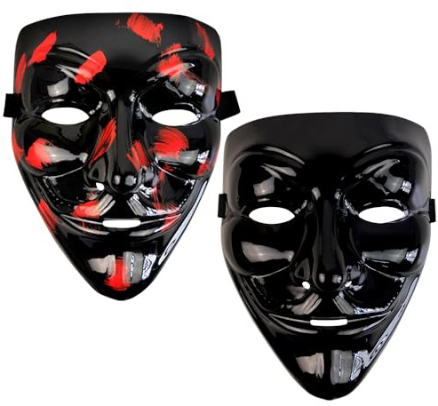 JXBBAAC Halloween Maske, Grusel Maske, Game Master Mask, Horror Scary Mask, Guy Masken Hacker für Kostüm Cosplay Party für Fancy Carnival Adult Accessories