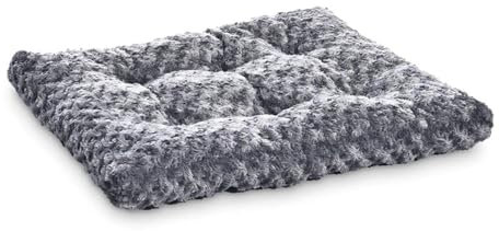 Amazon Basics Maschinenwaschbar Hund Haustierbett - Polyester, graue Wirbel, L 117 x B 74 x H 10 cm