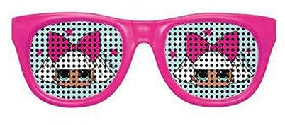LOL Surprise Pinhole Novelty Glasses - Fun & Fashionable Pink Frame Design - Perfect for Party Favors & Gifts - 4ct