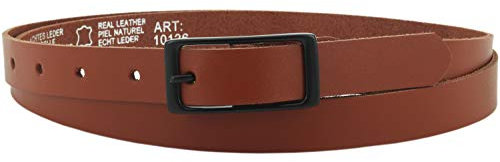 Ledergürtel echt Leder, 2 cm breit, Damen Gürtel, Hüftgürtel, Jeansgürtel, Damengürtel, Casual, schmal, Schnalle, Jeans, Vascavi, Made in Germany (115 cm Gesamtlänge 130 cm, Cognac)