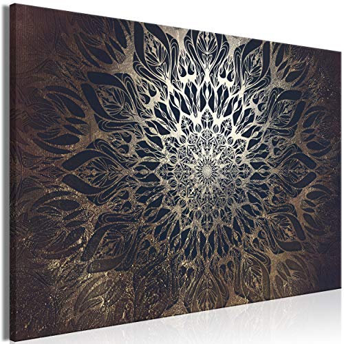 decomonkey | Mega XXXL Bilder Mandala | Wandbild Leinwand 160x80 cm Selbstmontage DIY Einteiliger XXL Kunstdruck zum aufhängen | Orient Abstrakt