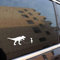 Stukk Stickers Mädchen lustiger Dinosaurier-Aufkleber für Fenster, Tür, Vinyl, Weiß, 12,7 cm x 4,5 cm