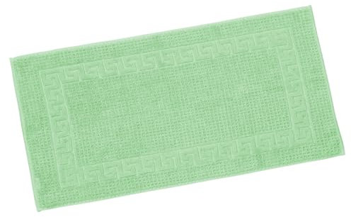Premiumshop321 Restposten Floringo Badvorleger/Badematte Exclusiv 1100 g/m² / Badeteppich-lindgrün-50x100