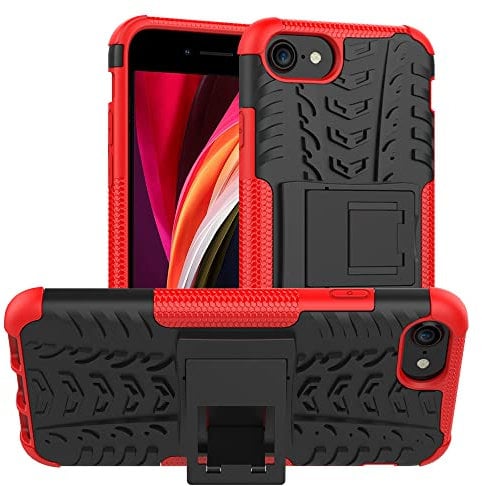 ALDHOFA iPhone 8 Hülle,iPhone SE 2020 Hülle,(TPU Series) Handyhülle Schutzhülle Silikon für iPhone 8/SE 2020-Rot