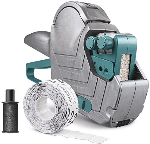Original Meto Basic M Preisauszeichner Set – Preis, Grundpreis (2-zeilig, 16-stellig für 22x16 mm Etiketten, sofort einsatzbereit), 1x Handauszeichner
