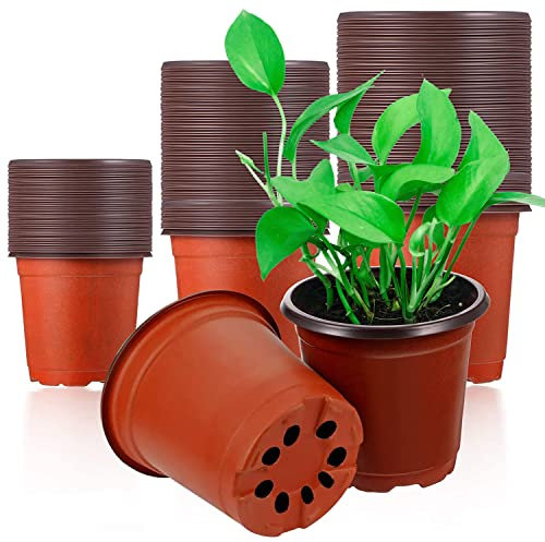 Pflanzentöpfe 100 Stück 9cm Kunststoff Blumentopf Runde Pflanztopf Mini Anzuchttopf für Gärtner
