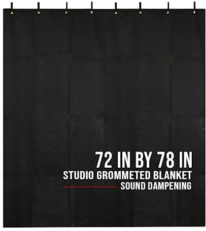 Boxer Tools Große Schalldämpfungsdecke, Studio-Serie, 198,1 x 182,9 cm, Schlaufen und Ösen für einfache Installation, isolierte Decke, Lichtblocker, schallabsorbierend, akustische Schallbehandlung