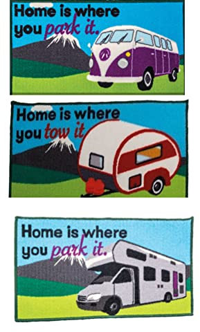 The Urban Company Camping Door Mat, Washable, Motorhome, Soft Polyamide Door Mat, 40x70cm