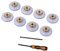 L-MEIQUN Lot De 8 Roues De Rechange pour Porte De Douche De 18 Mm De Diamètre,Roulette Porte De Douche,1 Tournevis télescopique à Double Usage. (Outer Diameter : 18mm, Roller Width : 5mm)