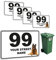 Concept Graphics x4 German Shepherd Dog Custom Personalised House Numbers & Street Name Decal Stickers for Wheelie Bins