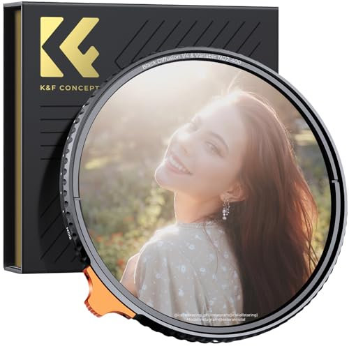 K&F Concept Filtre 58mm Black-Mist 1/4 et Filtre ND Variable nd2-400 2 en 1 pour Objectif Appareil Photo