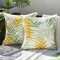 MIULEE Funda de Cojines Exterior Impermeable Fundas de Almohada Sofa Decorativo Patrón de Hoja Duradero Cremallera Oculta para Jardin Terraza Salon Silla Cama Oficina 50x50 cm 2 Piezas Amarillo Verde