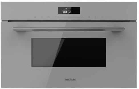 Cecotec Forno a Microonde Integrato 60X45 Bolero Hexa MW703800 Glass Grey. 1450W, Capacità di 34L, Funzione Microonde, Modalità Grill, Scongelamento, Menu Automatico, Cottura Veloce, Timer Elettronico