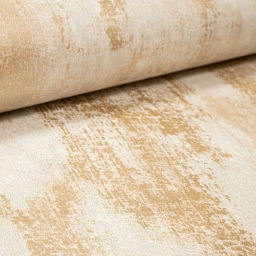 SOPHIE LAURENCE Concrete Effect Conventional Distressed Wallpaper in Cream Metallic Gold – Gives a Rustic Look to Any Wall Space.