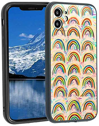 MISTK Compatible with iPhone 12 Phone Case, Rainbow-303 Case Silicone Protective for Teen Girl Boy Case for iPhone 12