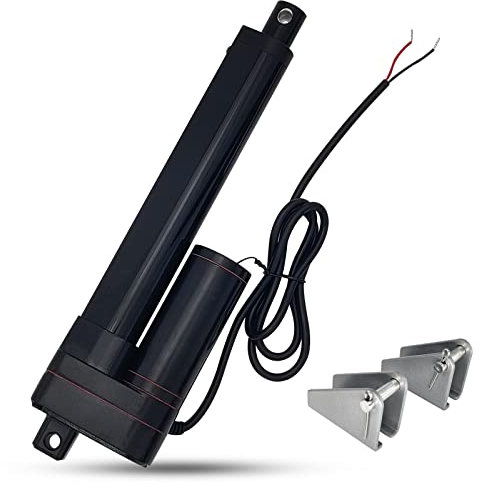Jvnvlki 3000N 150mm Hub IP65 Wasserdicht Linearantrieb 12V Linear Actuator Linearmotor 5mm/s Mit Montagebügeln für Schrank, Fensteröffner, Türöffner, Home Automation