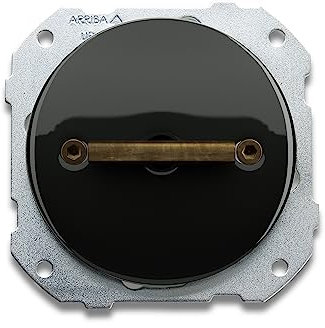 FONTINI - Va-et-vient métal laiton doré satiné porcelaine noire DO LOW