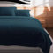Soleil d'ocre, Housse de Couette en Coton 57 Fils 240x220 cm UNI Bleu Canard, par Soleil d'Ocre
