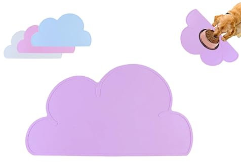 ChioSun Non-Slip Silicone Pet Feeding Mat, Waterproof Dog Cat Food Bowl Placemat for Hard Floors, Spill-Proof Easy Clean Durable Mat for Food & Water Bowls, Pink 48 * 28cm