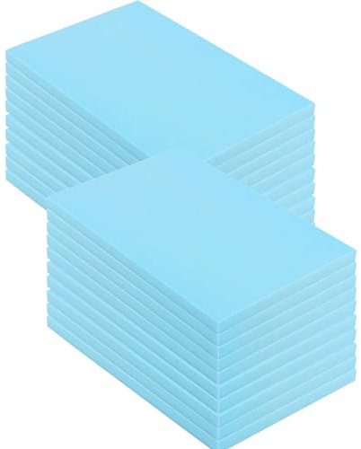 ZOENHOU 20 PCS 4 x 6 Blue Rubber Carving Blocks, Soft Rubber Crafts Rubber Stamping Blanks, Linoleum Blocks for Printmaking