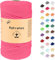 Uvolo 3mm x 200m Makramee Garn, Baumwollgarn, Macrame Kordel für Basteln, Pflanzenbügel-Rosarot