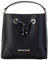 MICHAEL KORS Mercer Kleine Beuteltasche aus genarbtem Leder, Schwarz, Schwarz, Medium