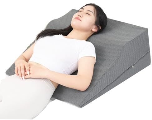 keilkissen bett keilkissen bett kopfteil Relax Welliges, geneigtes Seitenschläfer-Keilkissen aus Memory-Schaum, medizinische Säure-Reflux-Kissen für Schlafen, Schmerzen im unteren Rücken, saurer Reflu