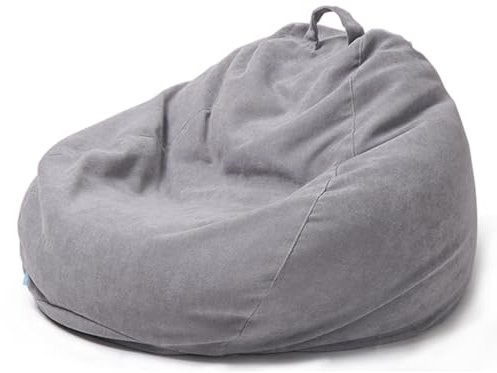 HCDZF Puff Pera Puf Gaming Sillón Lounge Chair Sofá Sillón de Interior con Relleno de Perlas EPP, Bean Bag,Light Grey,100 * 120cm