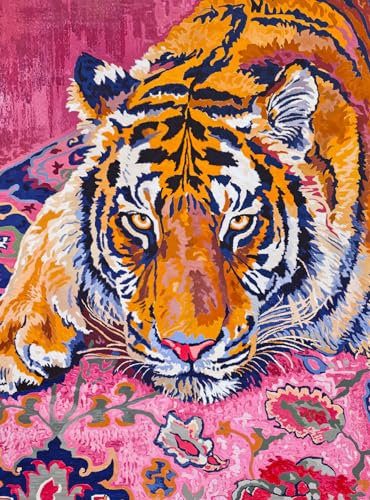 Cross & Glory - Bohemian Tiger Tapestry - 1000 Piece Jigsaw Puzzle for Adults | Intricate Moroccan Rug Design | Satin-Finish | Artistic Wall Decor