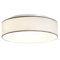 Zedelmaier Deckenlampe Stoff Rund E27x1 max.40W Deckenleuchte mit Stoff-Lampenschirm Wohnzimmer Schlafzimmer Kinderzimmer Flur Lampe Decke (Weiß,Ø30x12,5cm)