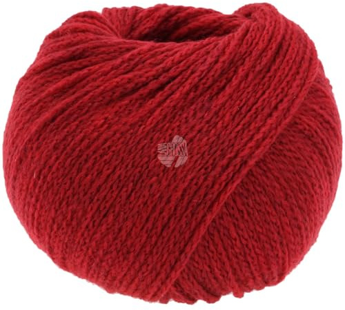 LANA GROSSA Cool Merino | Leichtes Kettengarn aus klassischer Merinowolle | Handstrickgarn aus 90% Schurwolle (Merino) & 10% Polyamid | 50g Wolle zum Stricken & Häkeln | 150m Garn FB 34