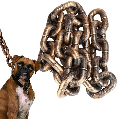 Hundeleine Kette, Lustige Kettenhundeleinen, Kettenleinen Für Große Hunde, 2M Große Hundeseile Lange Haustierleinen, Hundetrainingsleinen, Stoßdämpfende Hundeleine Für Das Training Beim Spazierengehen