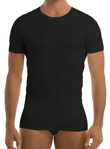 GARDA - 3pz T-Shirt Mezza Manica Uomo, Girocollo, 100% Cotone Filo di Scozia Art. 0034