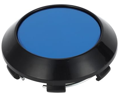 A ABSOPRO Radnabenabdeckungen Radnabenabdeckungen Felgenabdeckungen Langlebig und stilvoll OD: 70mm/2,76 Radkappen Nabenkappe Kunststoff Schwarz für Ford für BMW mit blauem Aufkleber