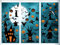 Decorazioni per finestre di Halloween – zucca pipistrello spaventapasseri si aggrappa per casa/ufficio/scuola finestre